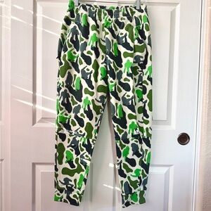 adidas Kids Green Camouflage Joggers